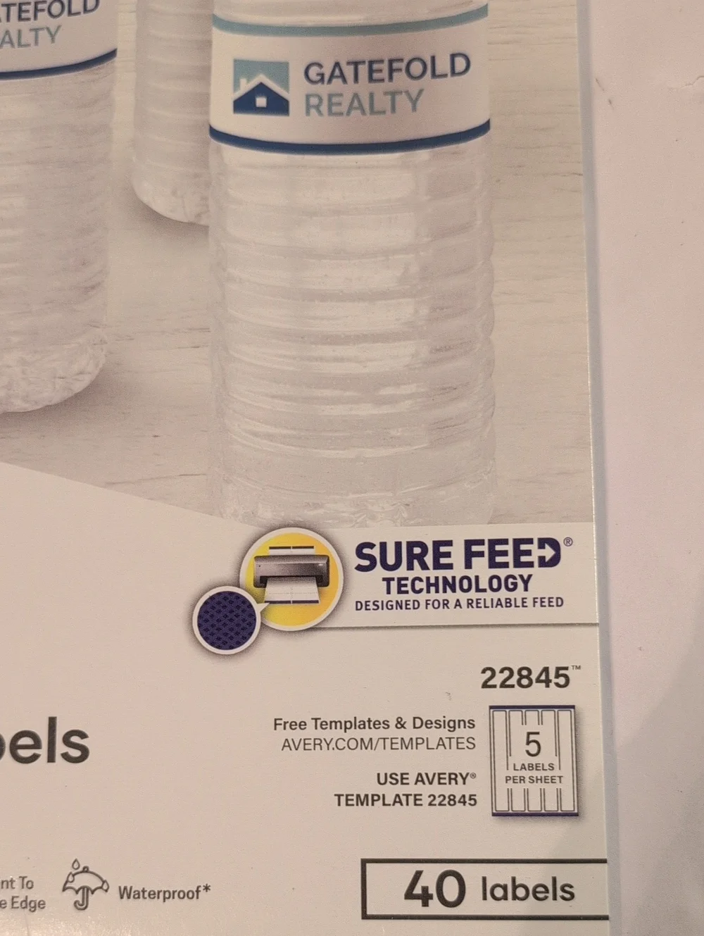 Avery Matte White Waterproof Wraparound Labels 2 Pack 9 3/4 X 1 1/4